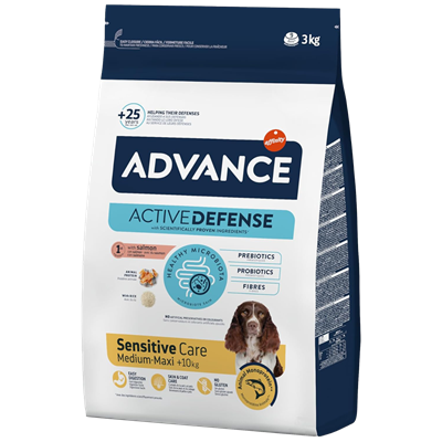 Advance Sensitive Care Somonlu Orta ve Büyük Irk Yetişkin Köpek Maması 3kg