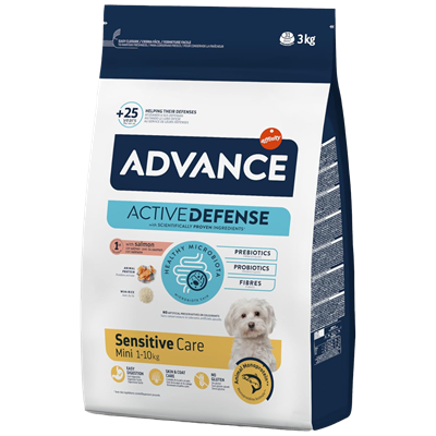 Advance Sensitive Mini Somonlu ve Pirinçli Hassas Küçük Irk Yetişkin Köpek Maması 3kg