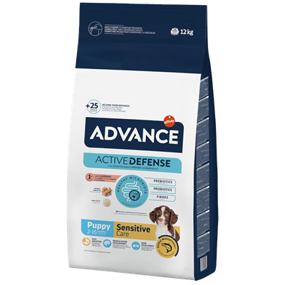 Advance Sensitive Puppy Somonlu ve Pirinçli Hassas Sindirim Sistemi için Yavru Köpek Maması 12kg