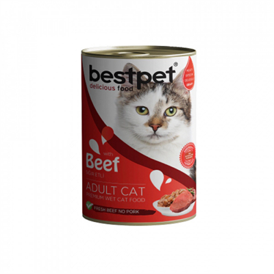BestPet Sığır Etli Yetişkin Kedi Konservesi 400gr