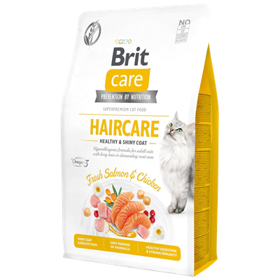 Brit Care Haircare Hipoalerjenik Deri ve Tüy Sağlığı için Tahılsız Yetişkin Kedi Maması 2kg