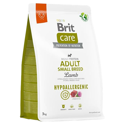Brit Care Hipoalerjenik Kuzulu ve Pirinçli Küçük Irk Yetişkin Köpek Maması 3kg
