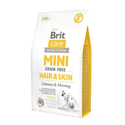 Brit Care Mini Hair&Skin Somonlu ve Ringa Balıklı Tahılsız Köpek Maması 7 Kg