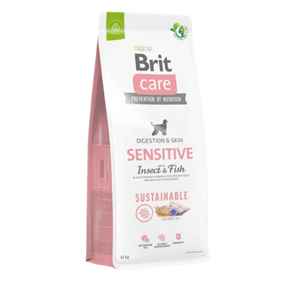 Brit Care Sensitive Balık ve Böcek Proteinli Yetişkin Köpek Maması 12kg