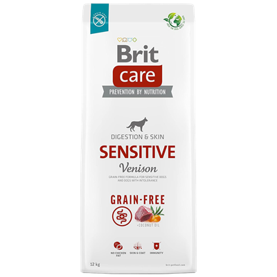 Brit Care Sensitive Digestion & Skin Mono Protein Geyikli Tahılsız Yetişkin Köpek Maması 12kg