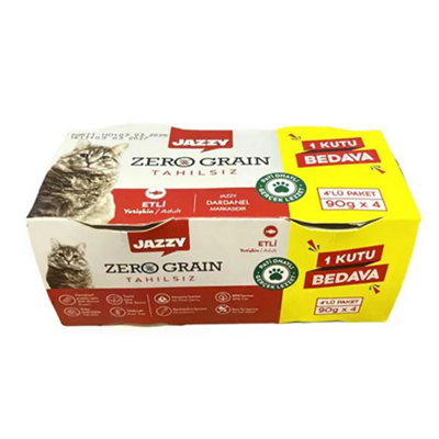 Dardanel Jazzy Dana Etli Kedi Konservesi 4x90 gr