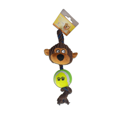 Eastland Maymun ve Tenis Toplu Diş İpi Köpek Oyuncağı 35x12cm
