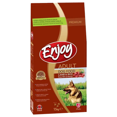 Enjoy Kuzu Etli ve Pirinçli Yetişkin Köpek Maması 15kg