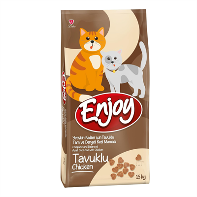 Enjoy Tavuklu Yetişkin Kedi Maması 15 KG