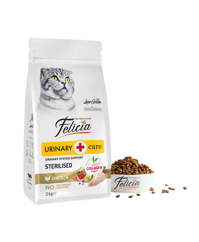 Felicia 2 Kg Kolajenli Tavuklu Az Tahıllı Kısırlaştırılmış Kedi Maması HypoAllergenic Kedi Maması