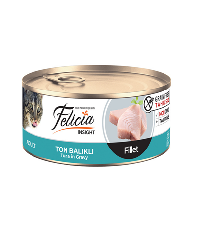 Felicia Tahılsız 85 gr Konserve Ton Balıklı Fileto Yaş Kedi Maması