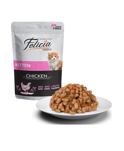 Felicia Tahılsız 85 gr Pouch Yavru Tavuklu Yaş Kedi Maması