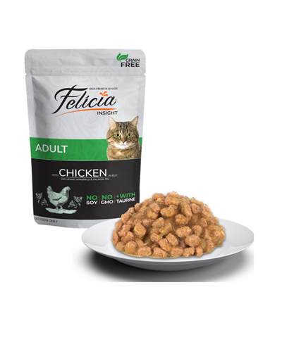 Felicia Tahılsız 85 gr Pouch Yetişkin Tavuklu Yaş Kedi Maması