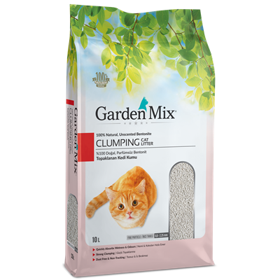 Garden Mix İnce Taneli Topaklaşan Kokusuz Doğal Kedi Kumu 10lt