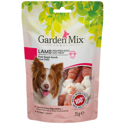 Garden Mix Kuzu Eti Sargılı Kemik Köpek Ödül Maması 75gr