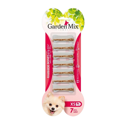 Garden Mix Kuzulu Kemik Köpek Ödülü 7'li Xsmall 6.3 Cm