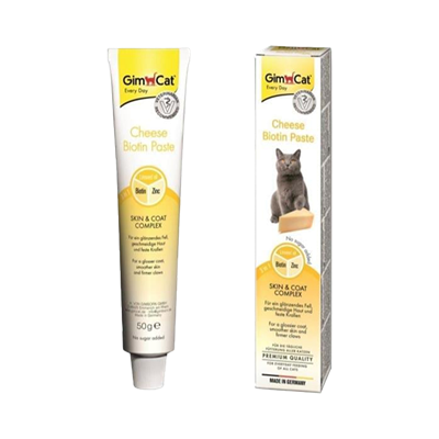 GimCat Deri ve Tüy Sağlığı için Peynirli Biyotin Kedi Macunu 100gr