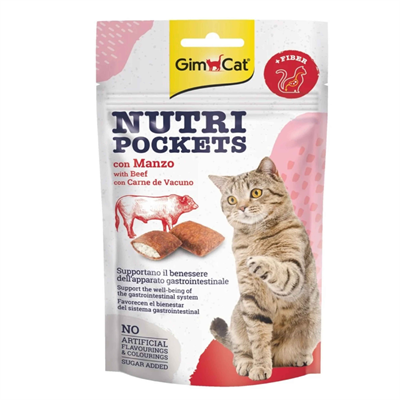 GimCat Nutripockets Biftekli Malt Kedi Ödül Maması 60 gr