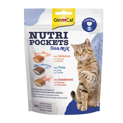 GimCat Nutripockets Sea Mix Taurinli Kedi Ödül Maması 150 gr