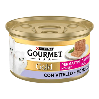 Gourmet Gold Kitten Mousse Veal Dana Etli Yavru Kedi Konservesi 85gr