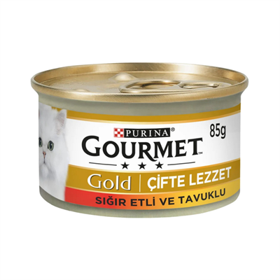 Gourmet Gold Sığır Etli ve Tavuklu Konserve Kedi Maması 85gr