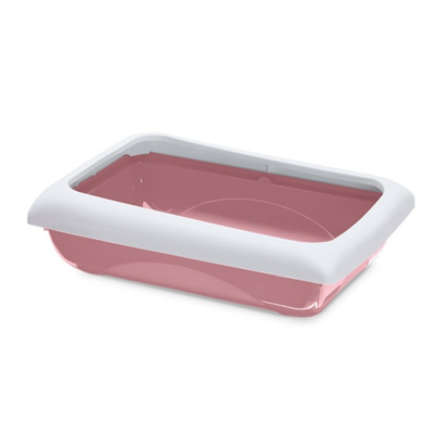 Imac Duo Kedi Tuvaleti + Kürek Pembe/beyaz 59x40x28cm