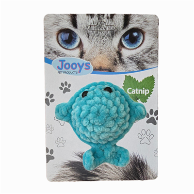 Jooys Catnip'li Kadife Balık Kedi Oyuncağı Pembe Mavi