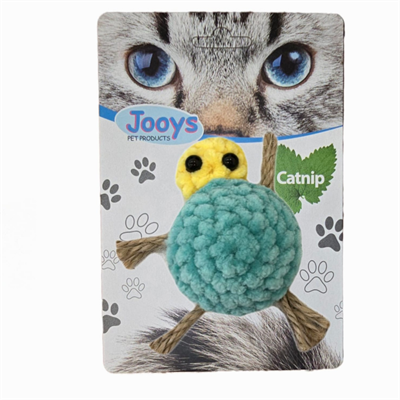 Jooys Hasır Ayaklı Kadife Kaplumbağa Kedi Oyuncağı Yeşil