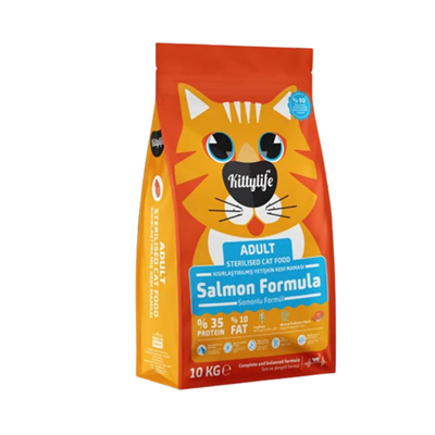 Kitty Life Somonlu Kısırlaştırılmış Kedi Maması 10 Kg