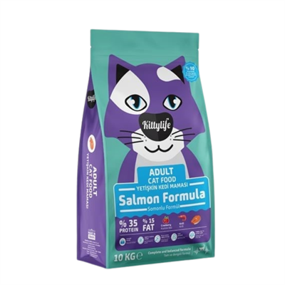 Kitty Life Somonlu Yetişkin Kedi Maması 10 Kg