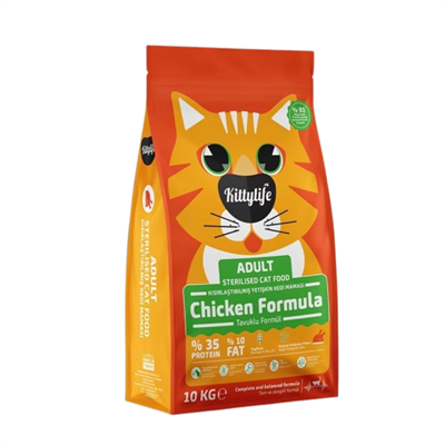 Kitty Life Tavuklu Kısırlaştırılmış Kedi Maması 10 Kg