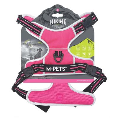 M-Pets Hiking Reflektörlü Köpek Göğüs Tasması 45–95 cm Pembe L
