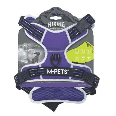 M-Pets Hiking Reflektörlü Köpek Göğüs Tasması 45–95 cm Mor L