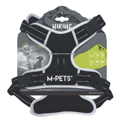 M-Pets Hiking Reflektörlü Köpek Göğüs Tasması Siyah M