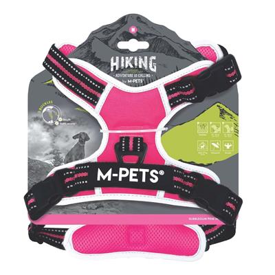 M-Pets Hiking Reflektörlü Köpek Göğüs Tasması Pembe M