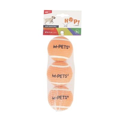 M-Pets Hop Tenis Topu Turuncu 6.4 cm 3lü Set
