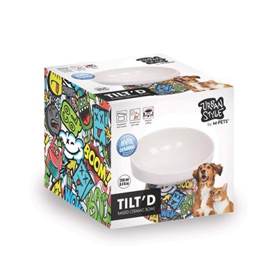 M-Pets Urban Style Kedi ve Köpekler için Seramik Mama ve Su Kabı 12x12.5x9.5 cm 250 ml