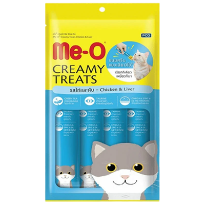 Me-O Tavuklu ve Ciğerli Krema Kedi Ödülü 4x15gr