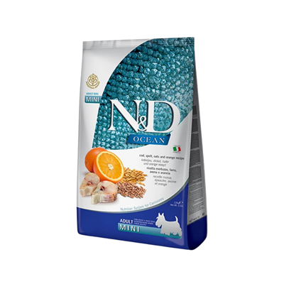 N&D Düşük Tahıllı Balık-Portakallı Mini Yetişkin Köpek Maması 2.5 Kg