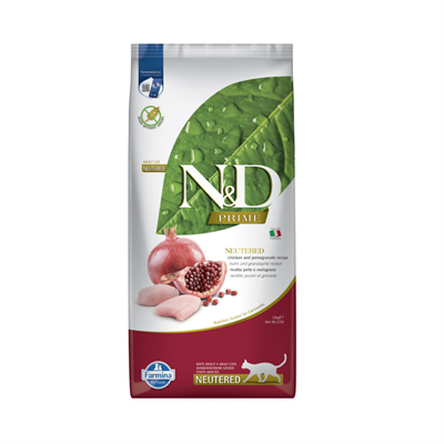 N&D Prime Tavuklu ve Narlı Tahılsız Kısırlaştırılmış Kedi Maması 10 kg