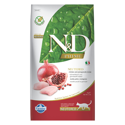 N&D Prime Tavuklu ve Narlı Tahılsız Kısırlaştırılmış Kedi Maması 5kg