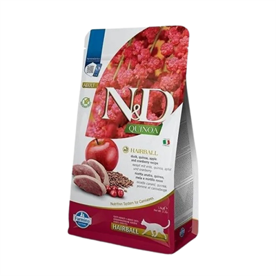 N&D Quinoa Hairball Ördek Etli Kinoa ve Elmalı Yetişkin Kedi Maması 1,5 Kg