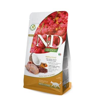N&D Quinoa Skin Coat Bıldırcın Kinoa Tüy Sağlığı Kedi Maması 1,5 Kg