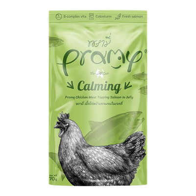 Pramy Calming Jöle İçinde Tavuk Etli ve Somonlu Kedi Konservesi 70gr