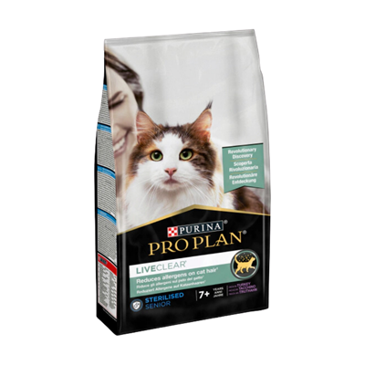 Pro Plan LiveClear 7+ Hindili Alerjen Azaltan Kısırlaştırılmış Yaşlı Kedi Maması 1,4kg