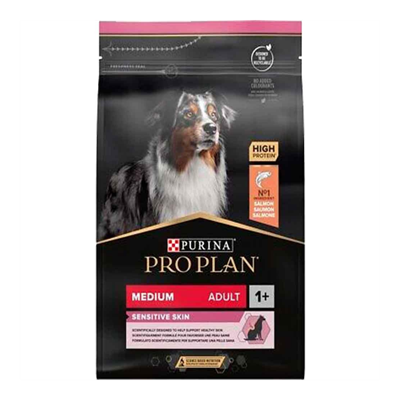 Pro Plan Medium Sensitive Skin Somonlu ve Pirinçli Yetişkin Orta Irk Köpek Maması 3kg