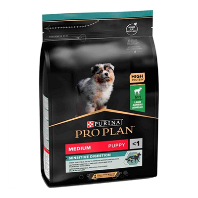 Pro Plan Puppy Medium Sensitive Digestion Kuzulu ve Pirinçli Orta Irk Yavru Köpek Maması 3kg