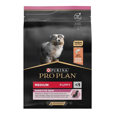 Pro Plan Puppy Medium Sensitive Skin Somonlu Orta Irk Yavru Köpek Maması 3kg