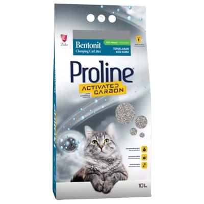 Proline Süper Topaklanan İnce Taneli Aktif Karbonlu Bentonit Kedi Kumu 10lt