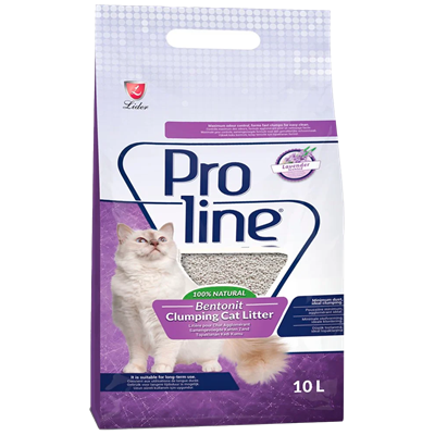 Proline Süper Topaklanan İnce Taneli Lavanta Kokulu Bentonit Kedi Kumu 10lt
